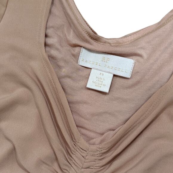 Rachel Parcell Ruched Bodycon Dress in Blush Beige - Picture 5 of 7